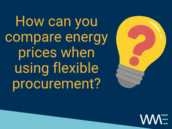 How can you compare energy prices when using flexible procurement?